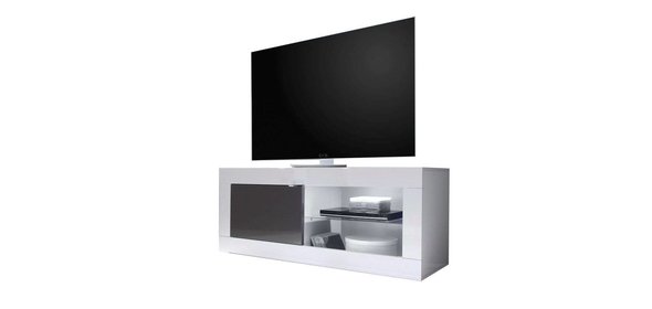 Modena TV meubel Small HG Wit/Antraciet Benvenuto Design Modena TV meubel Small HG Wit/Antraciet