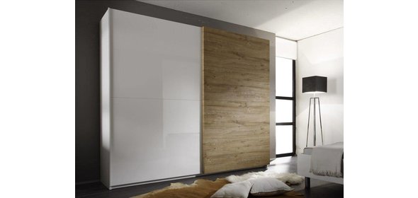 Italo Schuifdeurkast Eiken 240 cm. Benvenuto Design Italo Schuifdeurkast Eiken 240 cm.