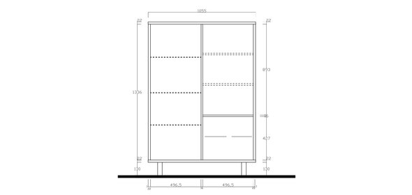 Aladin Wandkast met Kunststoffen poten Benvenuto Design Aladin Wandkast met Kunststoffen poten