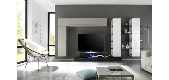Line TV wandmeubel Seven Beige Benvenuto Design Line TV wandmeubel Seven Beige