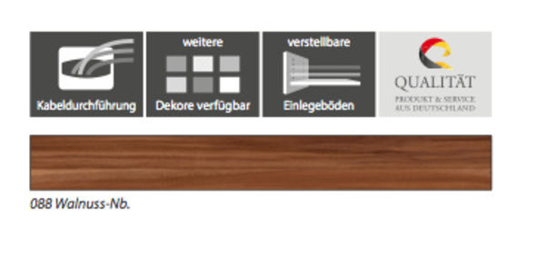 Power Opbergkast Small Walnoot Germania Power Opbergkast Small Walnoot