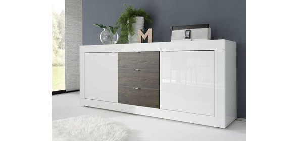 Modena Dressoir Big HG Wit/Wenge Benvenuto Design Modena Dressoir Big HG Wit/Wenge