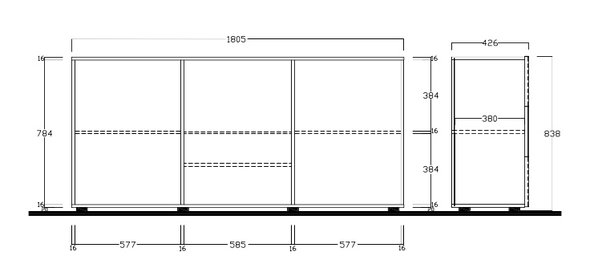Dama Dressoir Small HG Antraciet Benvenuto Design Dama Dressoir Small HG Antraciet