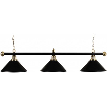 Verlichting Biljartlamp pool met drie kappen, zwart