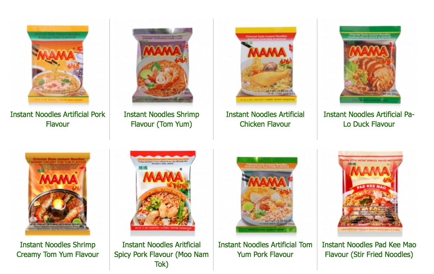 MAMA Noodles Ramen Oriental Variety 30 Pack, Chicken, Duck, Tom Yum Pork  Flavors