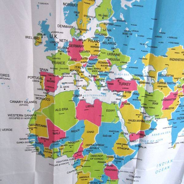 Carte du monde Rideau de douche de ligne? Je MyXLshop (Tip) Carte du monde Rideau de douche de ligne? Je MyXLshop (Tip)