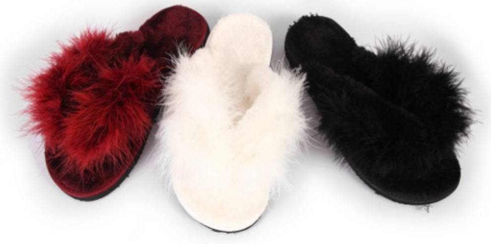 furry flip flop slippers