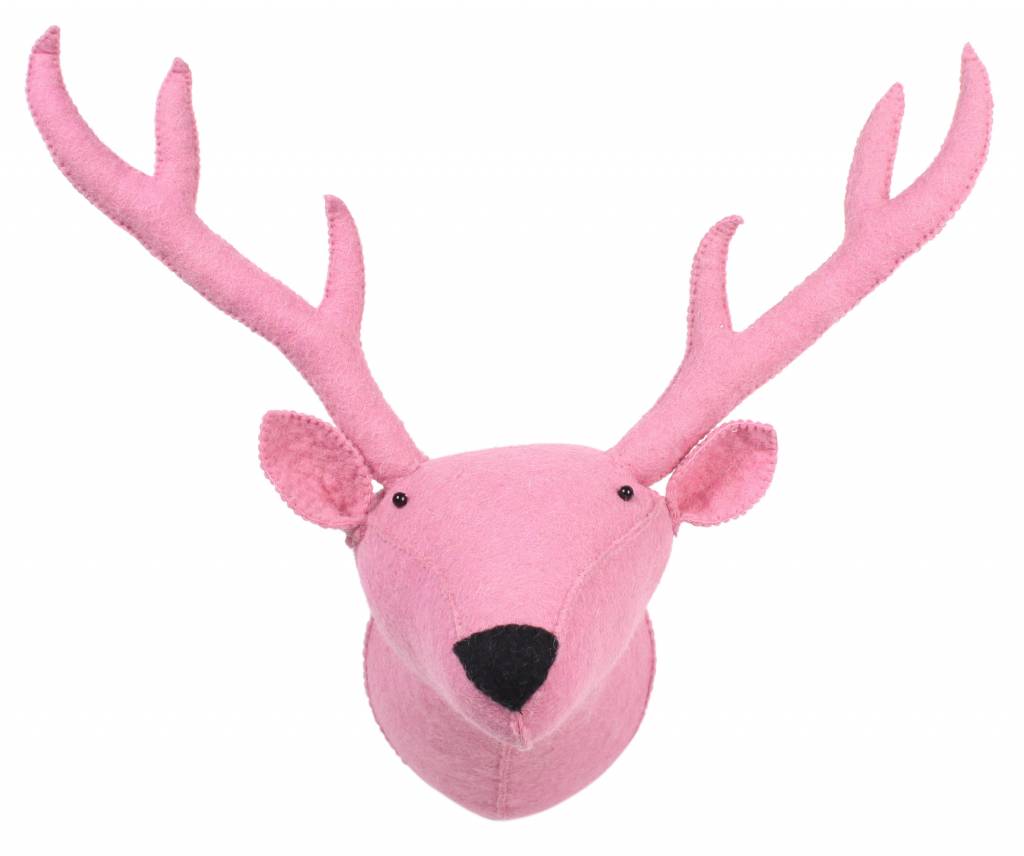 kidsdepot kids depot zoo reindeer animal head trophy pink