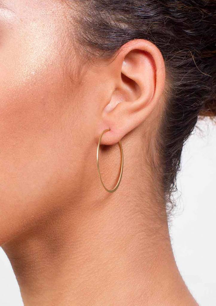 Fine Hoop Earrings Gold Plated Dutchbasics Fine Hoop Earrings Gold Plated