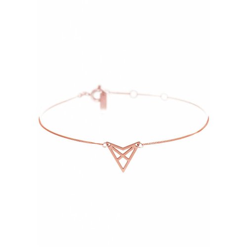 Dutch Basics Triangle Bracelet 'HEF' - Rose Plated Dutch Basics Triangle Bracelet 'HEF' - Rose Plated