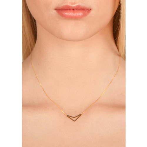 Dutch Basics Triangle Necklace 'TUI' - Gold Plated Dutch Basics Triangle Necklace 'TUI' - Gold Plated