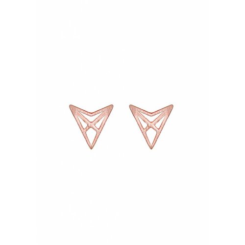 Dutch Basics Triangle Stud Earrings 'HEF' - Rose Dutch Basics Triangle Stud Earrings 'HEF' - Rose