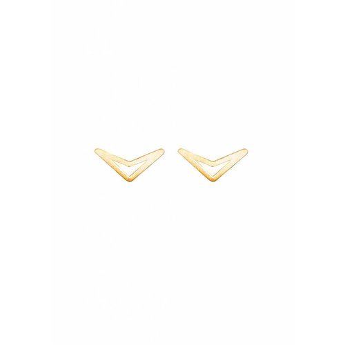 Dutch Basics Triangle Stud Earrings 'TUI' - Gold Plated Dutch Basics Triangle Stud Earrings 'TUI' - Gold Plated