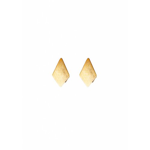 Dutch Basics Diamond Stud Earrings 'RUIT' - Gold Plated Dutch Basics Diamond Stud Earrings 'RUIT' - Gold Plated