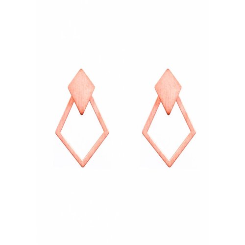 Dutch Basics Detachable Earrings 'Ruit' - Rose-Plated Dutch Basics Detachable Earrings 'Ruit' - Rose-Plated