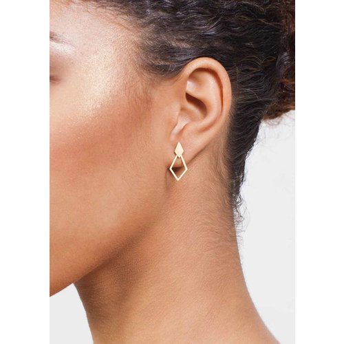 Dutch Basics Detachable Earrings 'Ruit' - Gold-Plated Dutch Basics Detachable Earrings 'Ruit' - Gold-Plated