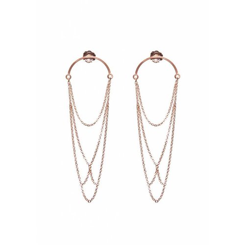Dutch Basics Curved Arch earrings - Rose Plated Dutch Basics Curved Arch earrings - Rose Plated