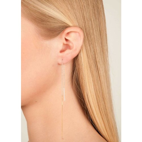 Dutch Basics Interlinked Drop Chain Earrings - Silver & Gold-Plated Dutch Basics Interlinked Drop Chain Earrings - Silver & Gold-Plated