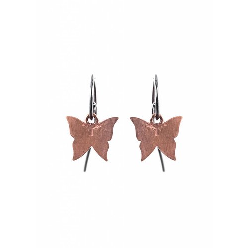 Dutch Basics Butterfly Earrings - Oxidised and Rose Dutch Basics Butterfly Earrings - Oxidised and Rose