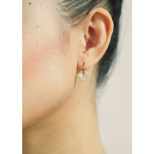 Dutch Basics Bird Earrings - Oxidised and Gold Dutch Basics Bird Earrings - Oxidised and Gold
