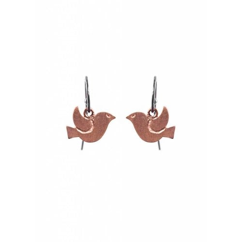 Dutch Basics Bird Earrings - Oxidised and Rose Dutch Basics Bird Earrings - Oxidised and Rose