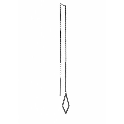 Dutch Basics Oxidized Silver Drop Chain Earring Dutch Basics Oxidized Silver Drop Chain Earring