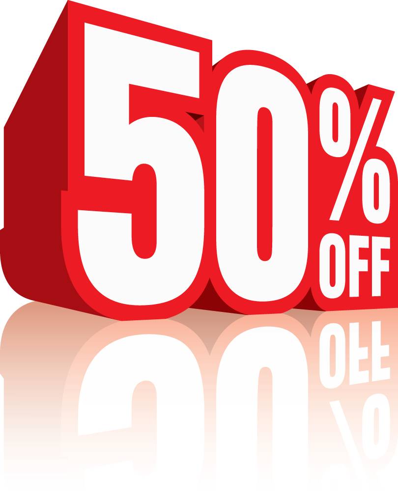50% korting op kleding!