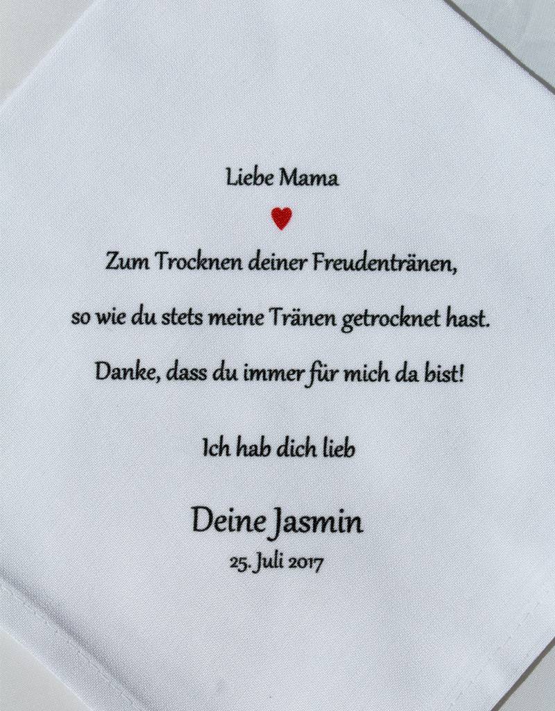 Persönliches Taschentuch für die Freudentränen Nadelspitze