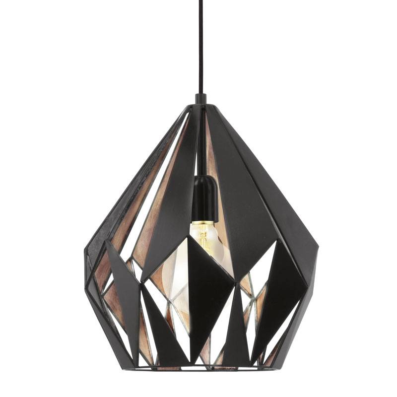 Carlton 1 Hanglamp Zwart-koper - Light Collection