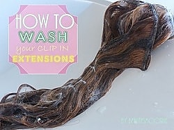 Clip in extensions wassen