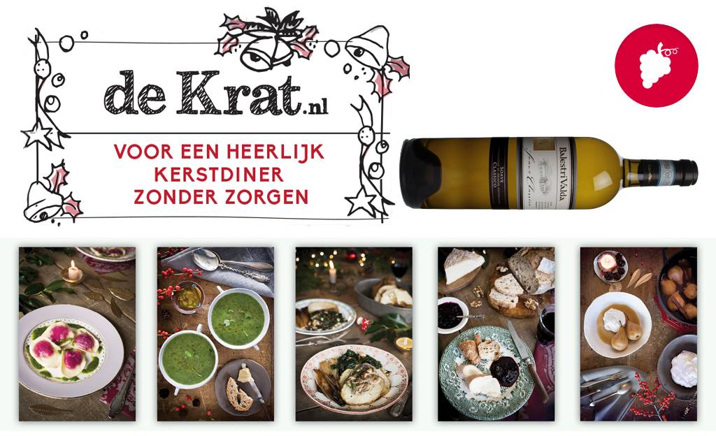 De Kerstkrat met wijnarrangement!