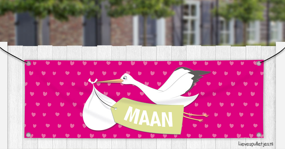 geboortedoek ooievaar