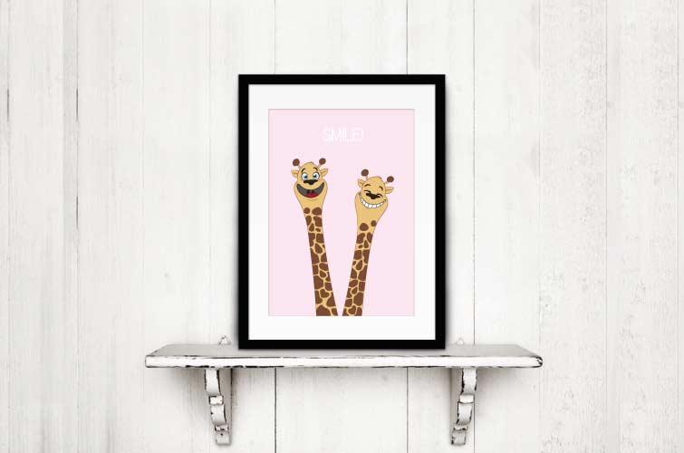 poster kinderkamer giraffe