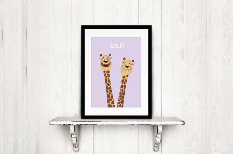 poster kinderkamer giraffe