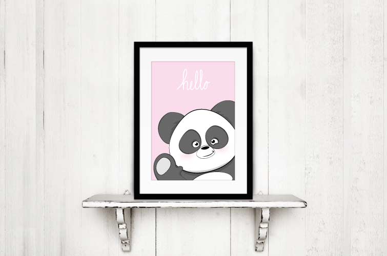 Poster kinderkamer panda