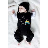 Zwarte Kawaii Star Mouwloze Bodysuit