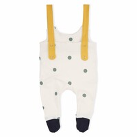 Organic Zoo Pyjama Salopette Bolletjes met blauwe voetjes
