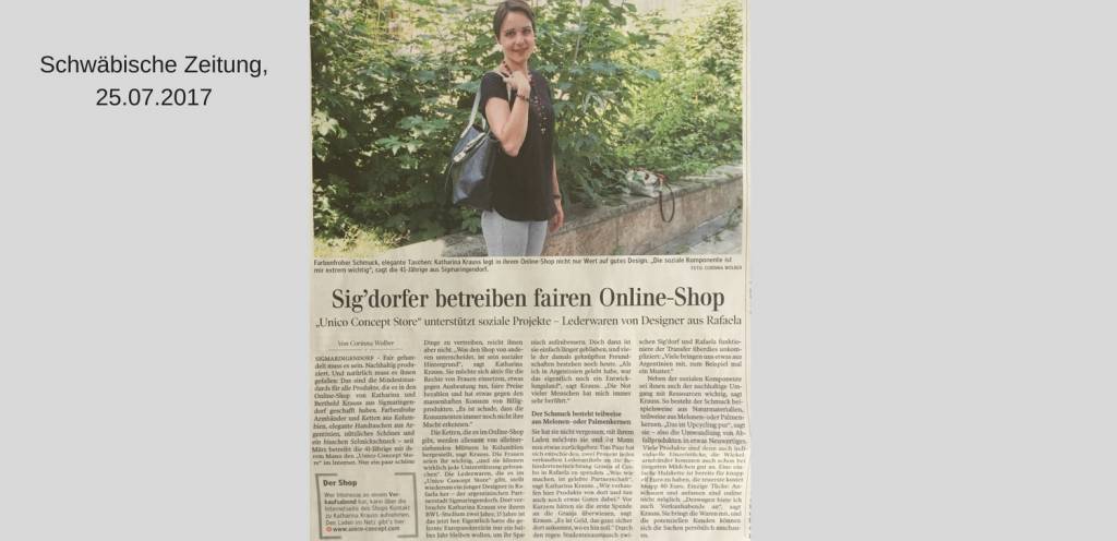Artikel in der Schwäbischen Zeitung
