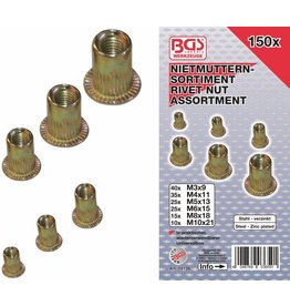 BGS technic 14135 Madenschrauben Sortiment 160tlg in Kassette