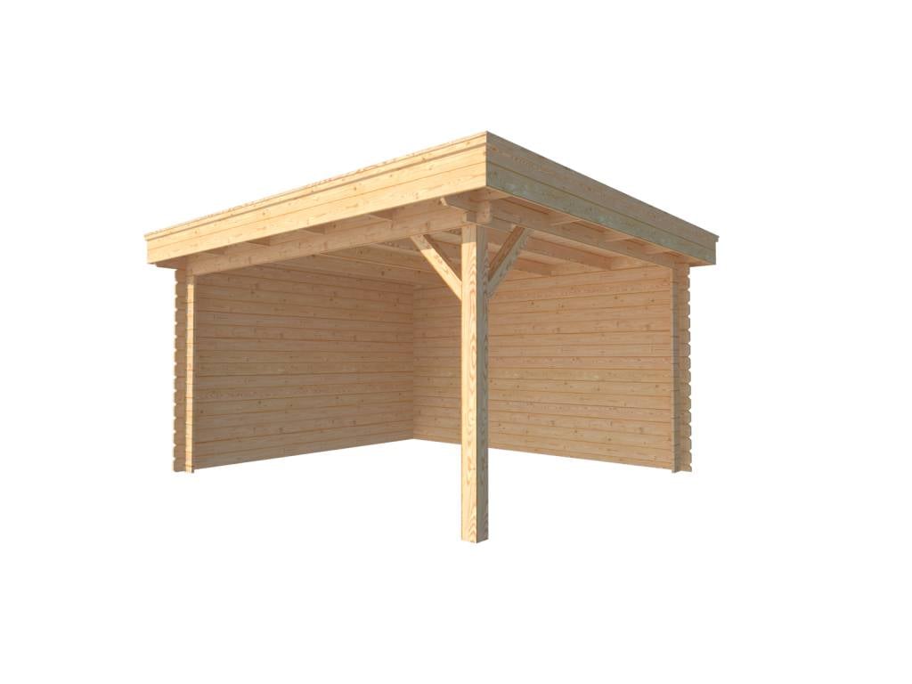 Houten dakconstructie plat dak zelf overkapping bouwen met plat