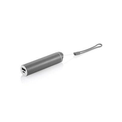 2.200 mAh powerbank met draagkoord, grijs
