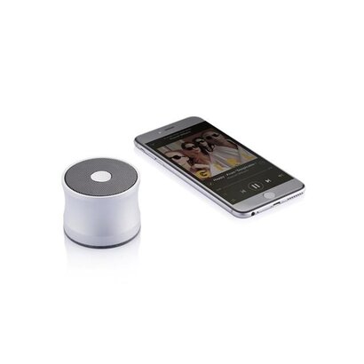 3W bluetooth speaker, zilverkleurig/zwart