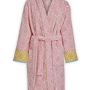Pip Studio Pip Studio Jacquard Check Badjas - Roze M