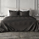 Heckett & Lane HNL dekbedovertrek Satin Stripe Dark Gull Grey 240x220