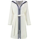 Cawö Cawö Dames Badjas met Capuchon en Rits 6598 Weiss 44