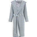 Cawö Cawö Dames Badjas met Capuchon 6596 Navy 40