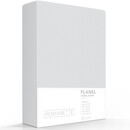 Romanette flanel hoeslaken  Zilver 160x200