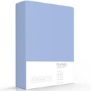 Romanette flanel hoeslaken  Licht blauw 180x220