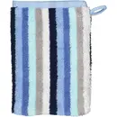 Cawö Cawo Shades Gant de toilette rayé 16x22 aqua