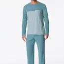 Schiesser Schiesser Pyjama Long bluegrey 181170 56/XXL